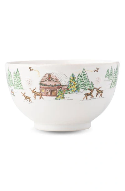 Juliska Berry & Thread North Pole Cereal & Ice Cream Bowl In White Multi