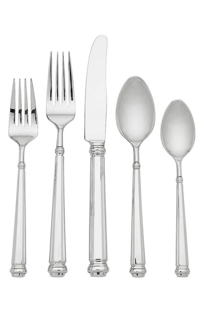 Shop Kate Spade Abington Square 5-piece Flatware Place Setting In Stainless Steel