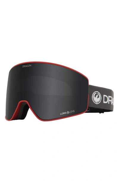 Shop Dragon Pxv2 62mm Snow Goggles With Bonus Lens In Blockred Lldarksmoke