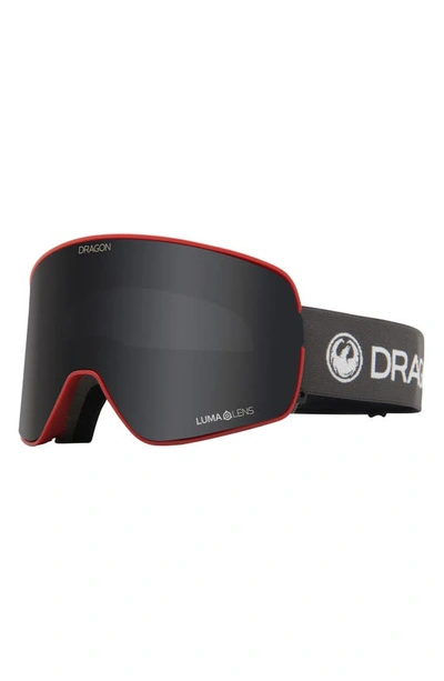 Shop Dragon Nfx2 60mm Snow Goggles With Bonus Lens In Blockred Lldarksmoke