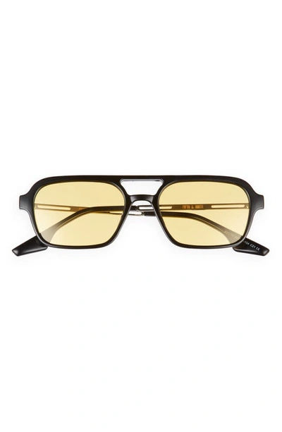 Shop Fifth & Ninth Jordan 60mm Aviator Sunglasses In Black/ Yellow