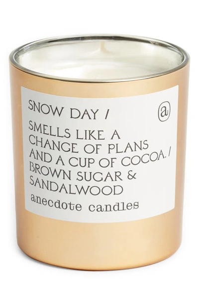 Anecdote Candles Snow Day Candle In Gold