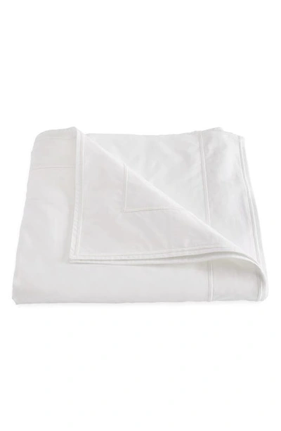 Shop Matouk Ansonia Cotton Percale Duvet Cover In White/ White