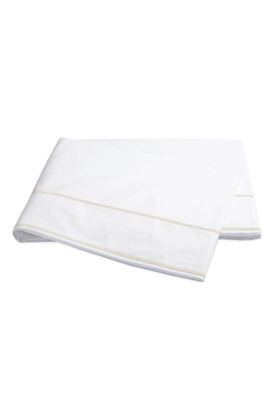 Shop Matouk Ansonia 500 Thread Count Flat Sheet In White/ Ivory