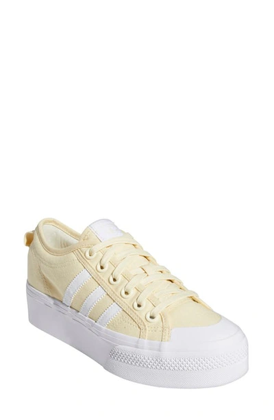 Shop Adidas Originals Nizza Platform Sneaker In Yellow/white
