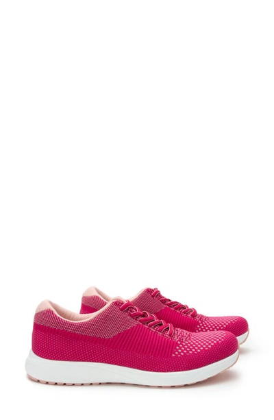 Shop Traq By Alegria Goalz Sneaker In Berry Fabric