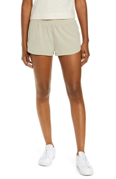 Shop Varley Kallin Running Shorts In Moss Grey