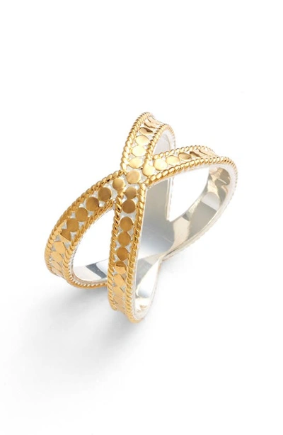 Shop Anna Beck Cross Ring In Gold