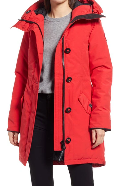 Shop Canada Goose Rossclair Water Resistant 625 Fill Power Down Parka In Red