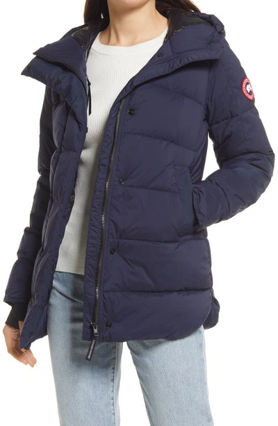 Shop Canada Goose Alliston Packable 750 Fill Power Down Jacket In Atlantic Navy-bleu Mar Atlanic