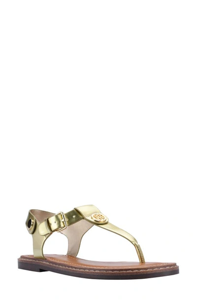 Tommy Hilfiger Women's Bennia Thong Sandals Women's Shoes In Gold