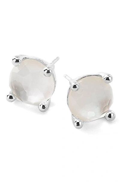 Shop Ippolita 'rock Candy' Mini Stud Earrings In Silver/ Mother Of Pearl