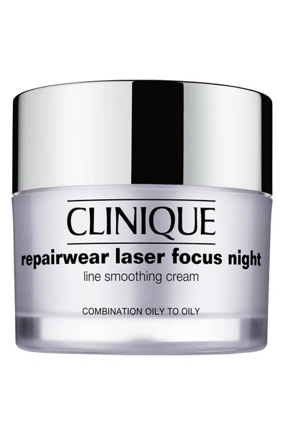 Shop Clinique Repairwear Laser Focus Night Line Smoothing Cream In Combination Oily To Oily