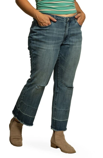 Shop Standards & Practices Mom High Waist Stretch Jeans In Dark Blue