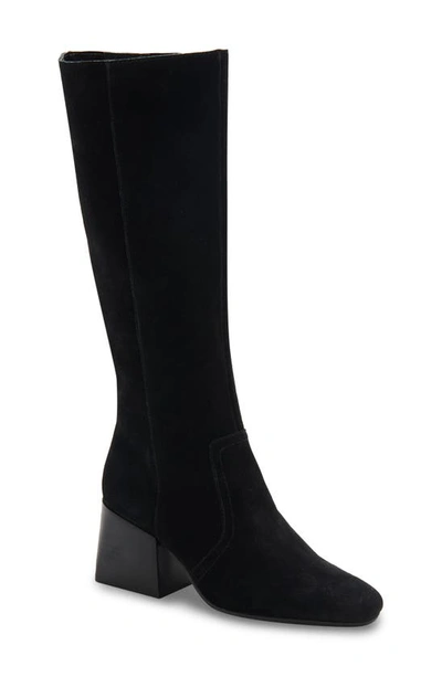 Shop Blondo Tessa Waterproof Knee High Boot In Black Suede