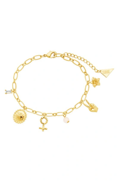 Shop Sterling Forever Louisa Charm Bracelet In Gold