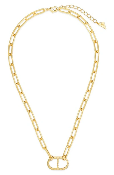 Shop Sterling Forever Ezra Chain Necklace In Gold