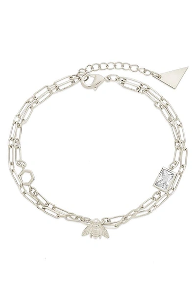 Shop Sterling Forever Melina Charm Bracelet In Silver