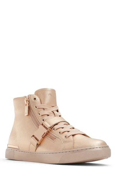 Aldo Tiagatori High Top Sneaker In Rose Gold