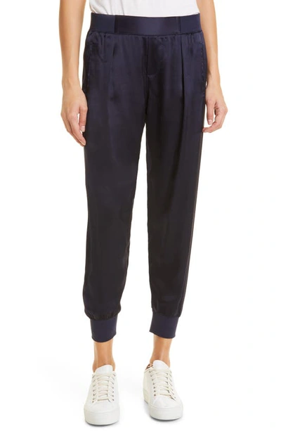 Shop Atm Anthony Thomas Melillo Silk Joggers In Ink