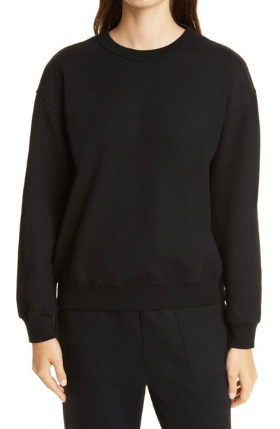 Shop Ag Nova Cotton Sweatshirt In True Black
