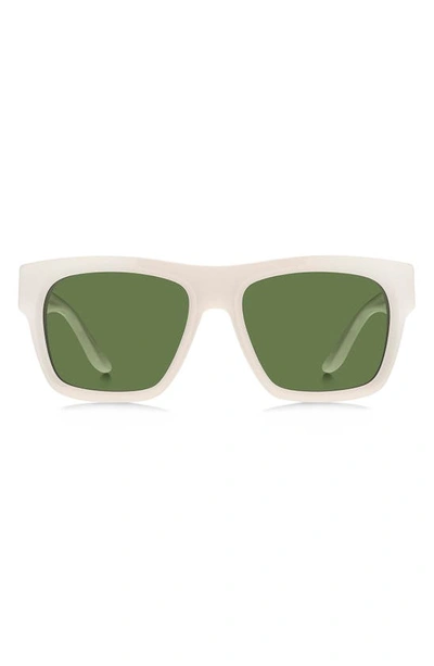 Shop Givenchy 54mm Square Sunglasses In Ivory / Green