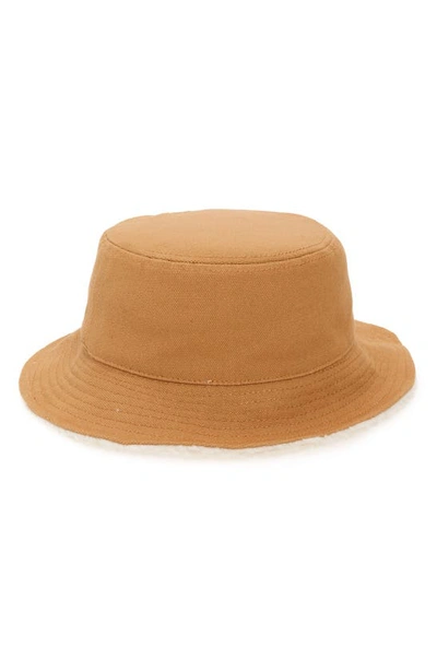 Shop Madewell Reversible Bucket Hat In Toffee