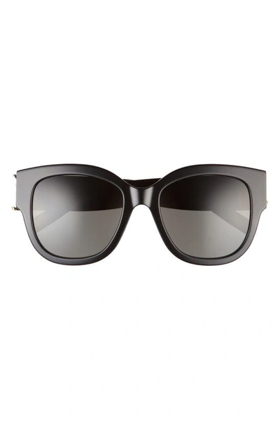 Shop Saint Laurent 56mm Cat Eye Sunglasses In Black