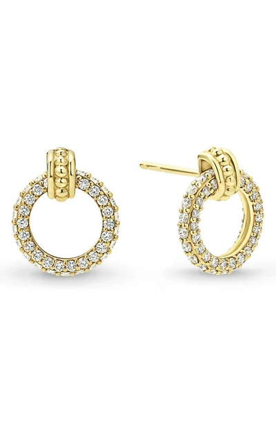 Shop Lagos Meridian 18k Gold Circle Diamond Stud Earrings