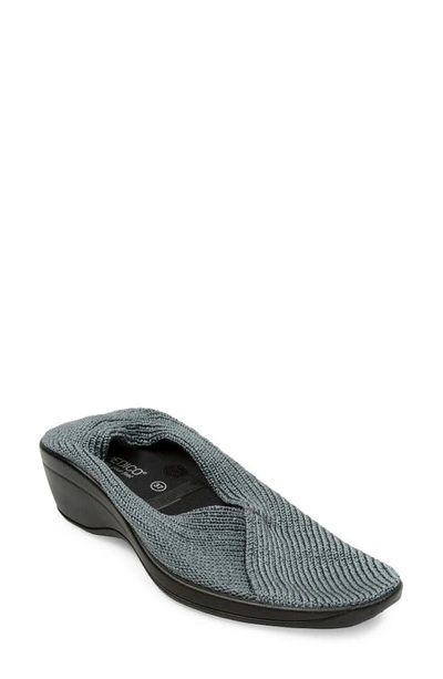 Shop Arcopedico Mailu Wedge Knit Shoe In Titanium