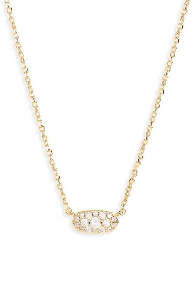 Shop Kendra Scott Grayson Crystal Pendant Necklace In Gold