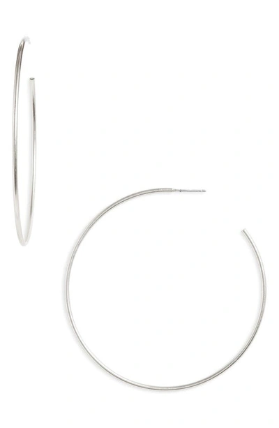 Shop Madewell Oversized Hoop Earrings In Light Silver Ox