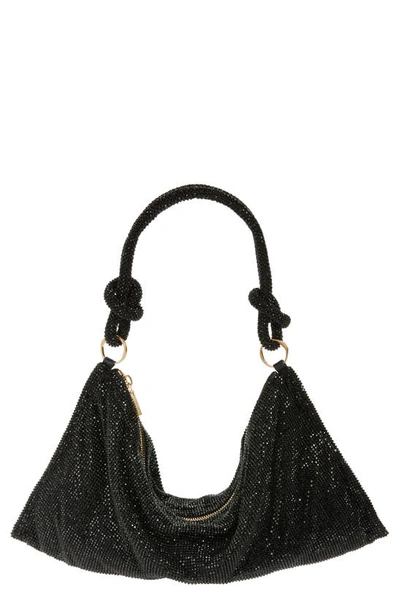 Shop Cult Gaia Mini Hera Rhinestone Shoulder Bag In Black