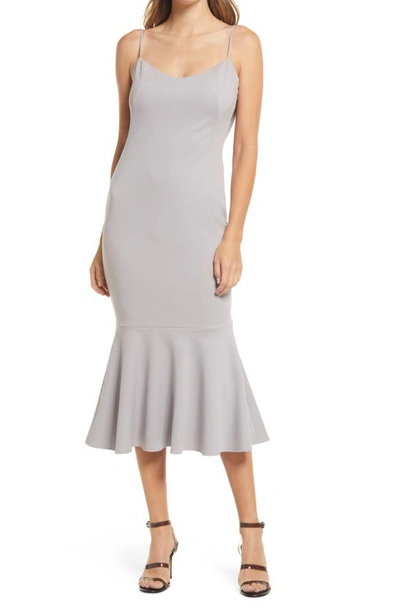 Shop Katie May Twirl Sleeveless Drape Back Dress In Dove