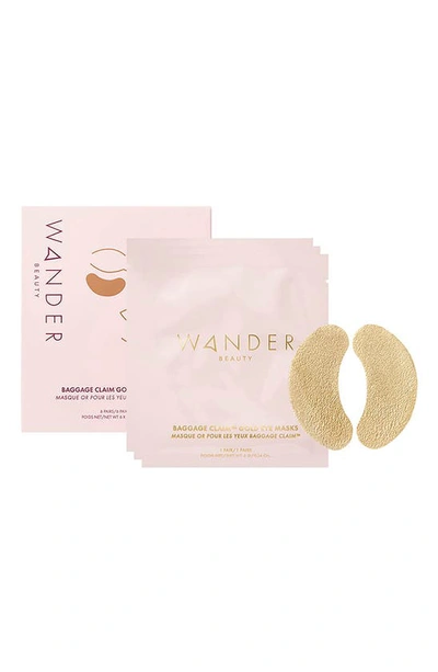 Wander Beauty Baggage Claim Gold Eye Masks Travel Pack