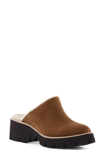 Shop Bc Footwear Endorsement Faux Shearling Mule In Cognac