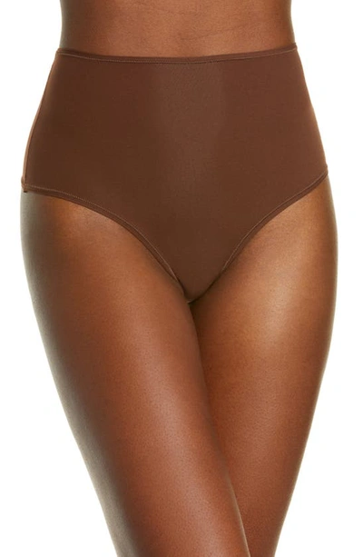 Shop Skims Fits Everybody High Waist Thong In Cocoa