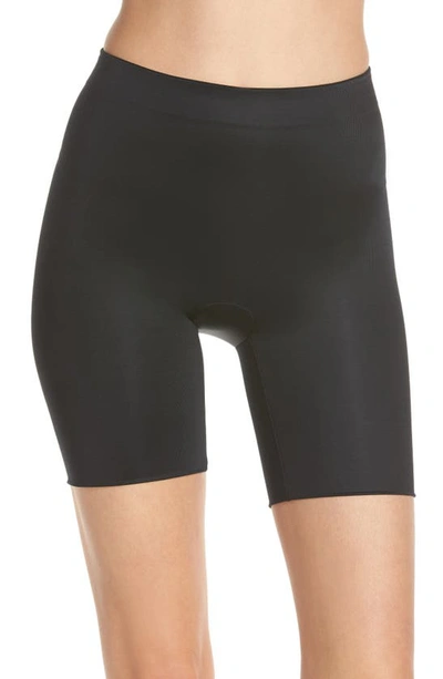 Shop Spanxr Suit Your Fancy Booty Booster Mid-thigh Shorts In Very Black