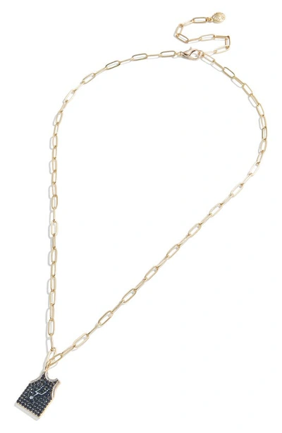 Shop Baublebar San Antonio Spurs Jersey Necklace In Gold
