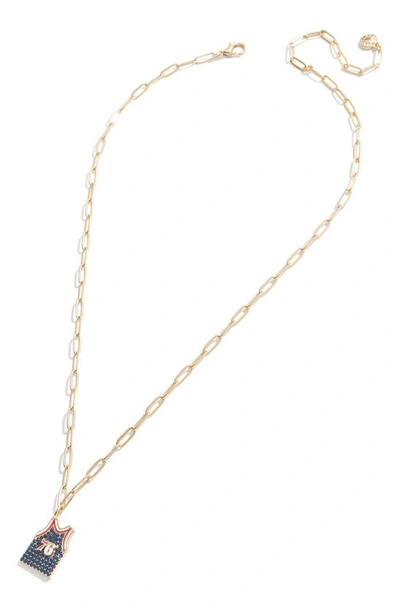 Shop Baublebar Philadelphia 76ers Jersey Necklace In Gold