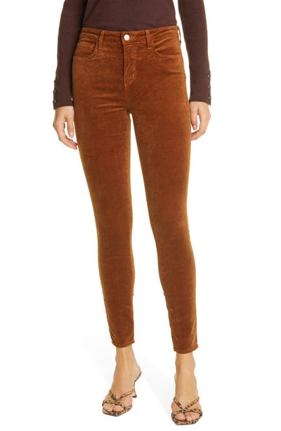 Shop L Agence Marguerite High Waist Skinny Jeans In Java