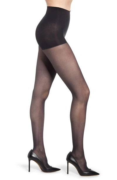 Shop Dkny Light Opaque Control Top Tights In Navy