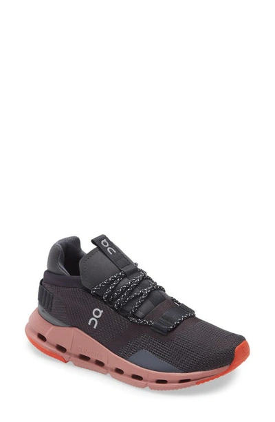 On Women's Cloudnova Low Top Running Sneakers In Eclipse/ Rose
