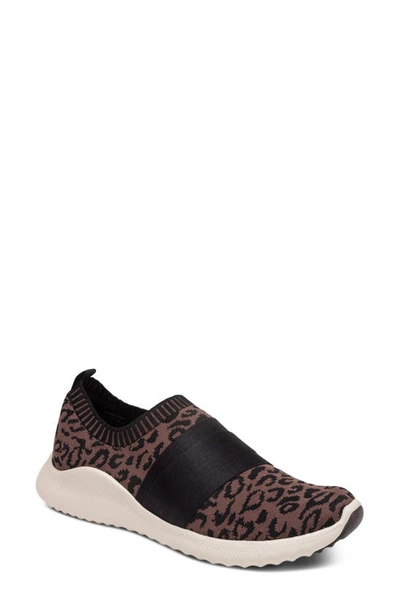 Shop Aetrex Allie Slip-on Sneaker In Leopard