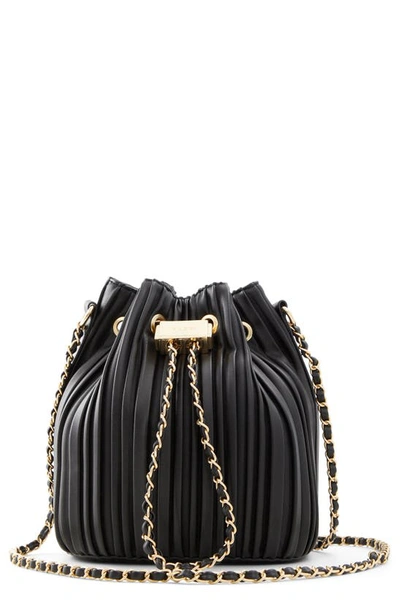 Shop Aldo Muddal Faux Leather Bucket Bag In Black