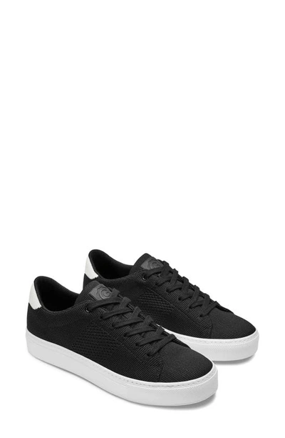 Shop Greats Royale Knit Sneaker In Black/ White