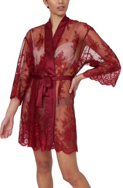 Shop Rya Collection Darling Lace Wrap In Sangria