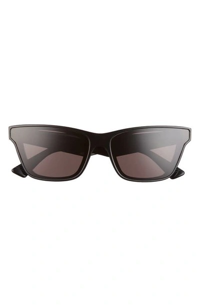 Shop Bottega Veneta 64mm Rectangular Sunglasses In Black