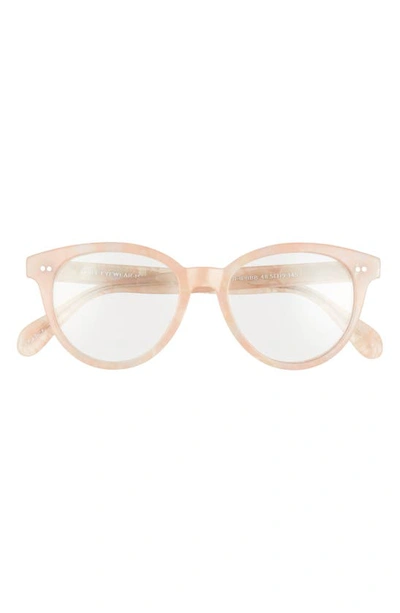 Diff Carly 48mm Round Optical Glasses In Citrine Pearl