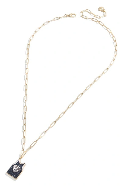 Shop Baublebar Gold Brooklyn Nets Jersey Necklace